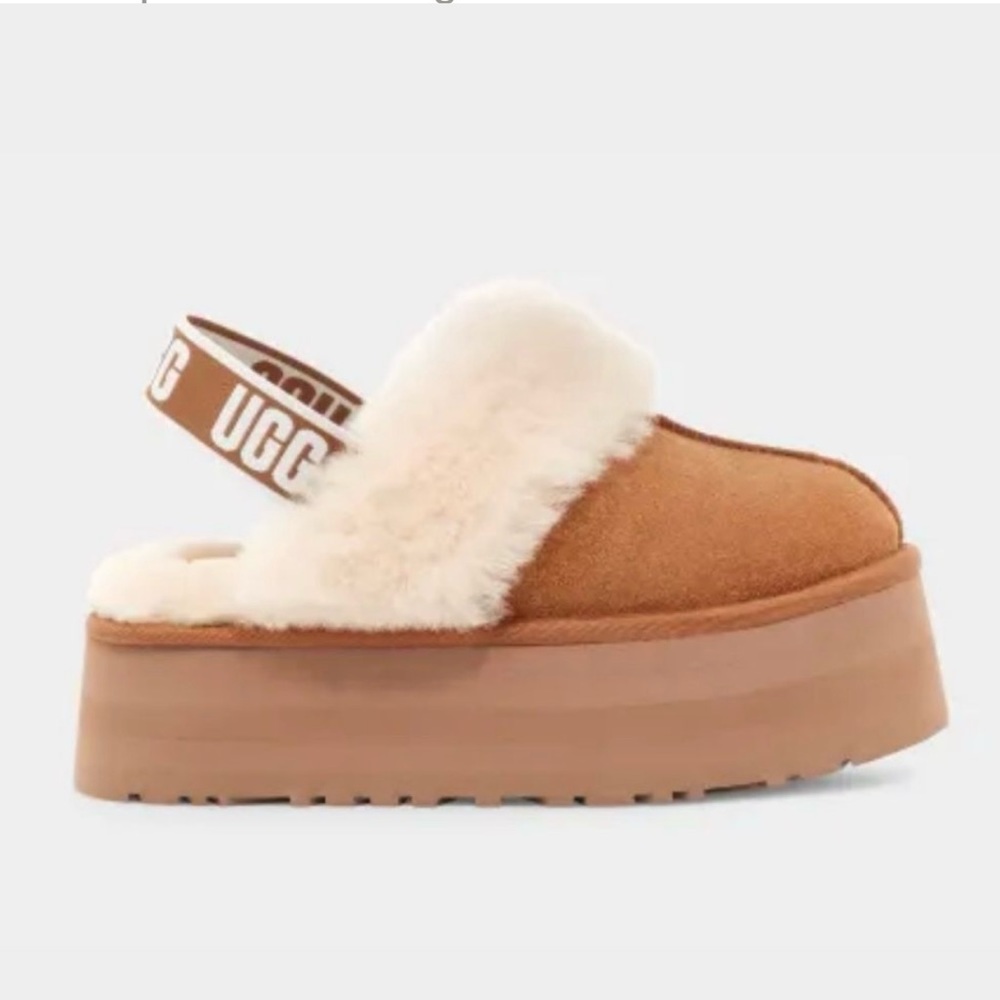 NWT UGG Funkette Platform Slippers